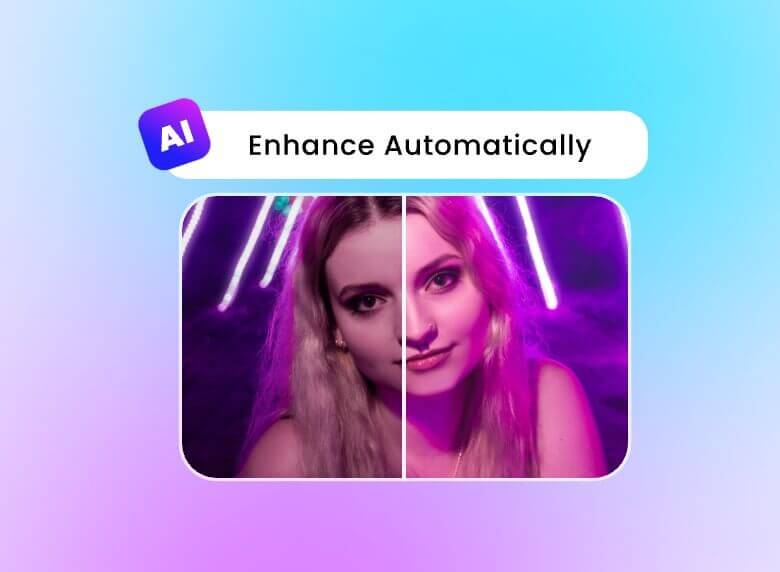 enhance the girl video automatically with AI